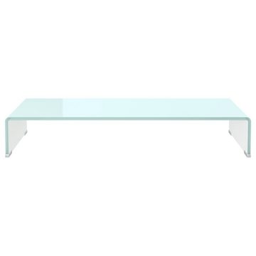 furnicato TV-Schrank TV-Aufsatz/Monitorerhöhung Glas Grün 80x30x13 cm