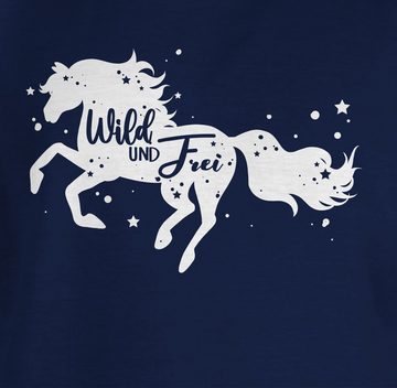Shirtracer T-Shirt Wild und Frei Pferdemotiv Pferd