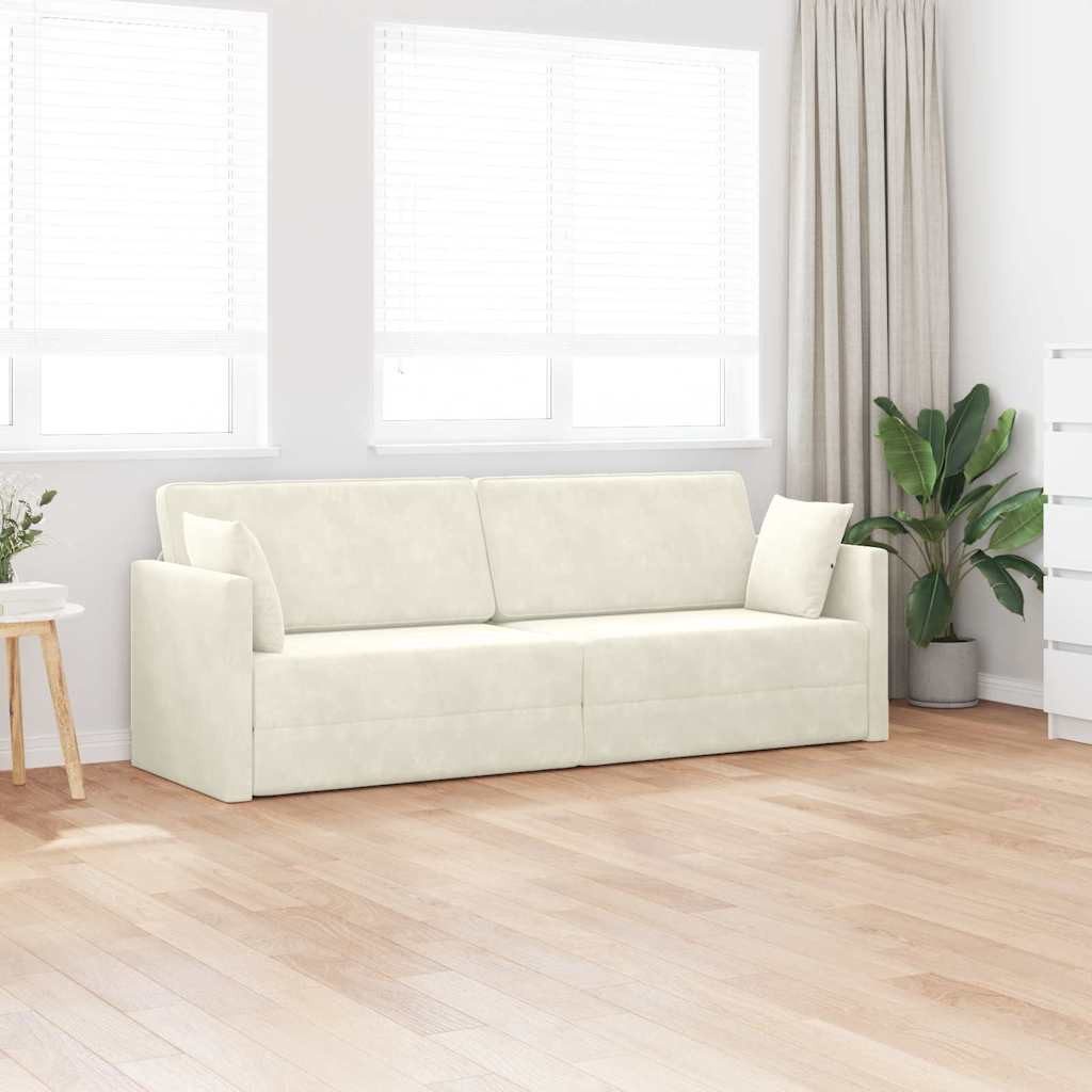 vidaXL Sofa Boden-Sofa-Bett Creme 213 x günstig online kaufen