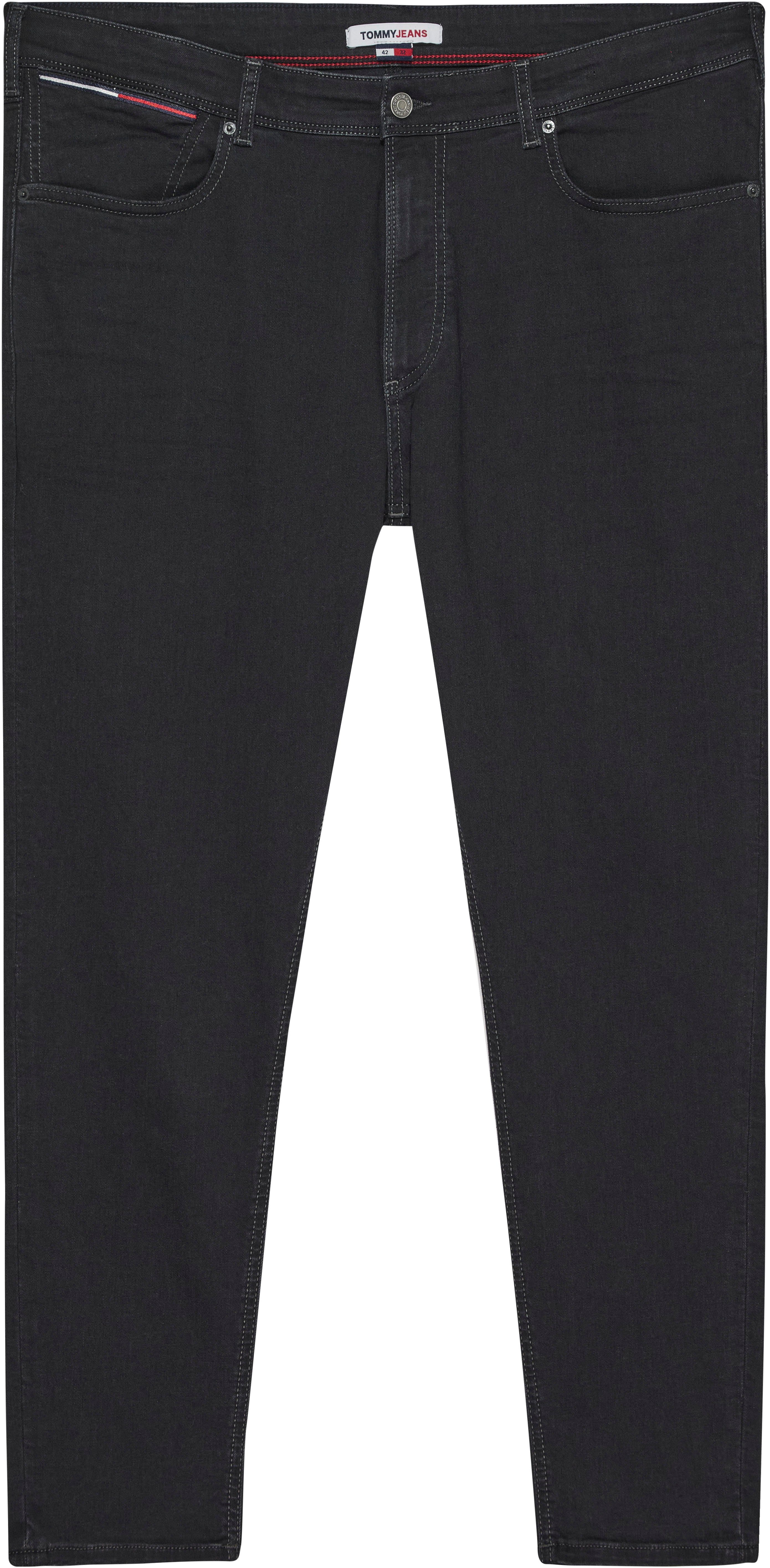 BG1252 PLUS Jeans Black SKNY Denim Plus Tommy SIMON Leder-Badge Skinny-fit-Jeans mit