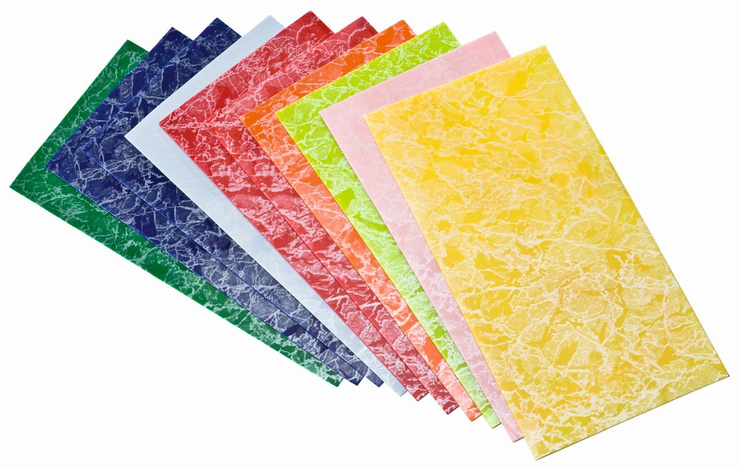 INNA-Glas Stumpenkerze Platten aus Wachs NEVES, marmoriert, 10 Stück, bunt, 20x10cm