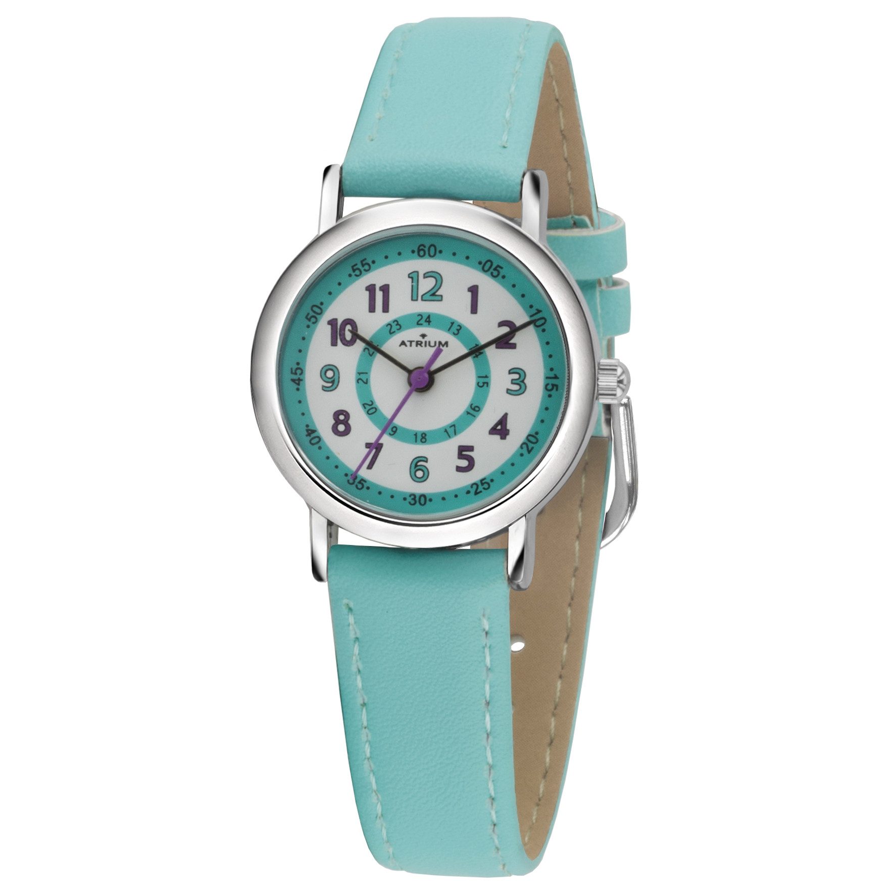 Atrium Quarzuhr A31 Kinder Armbanduhr, analog bunt deutlich Uhrzeit lernen Geschenkidee Ø 27mm
