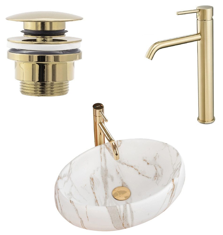 wohnwerk.idee Aufsatzwaschbecken Waschbecken Design Linda Lava günstig online kaufen