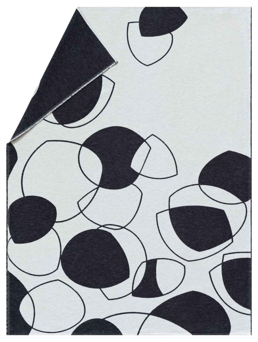 Wohndecke Luca 'Abstrakt' 140 x 200 cm Anthrazit, DAVID FUSSENEGGER