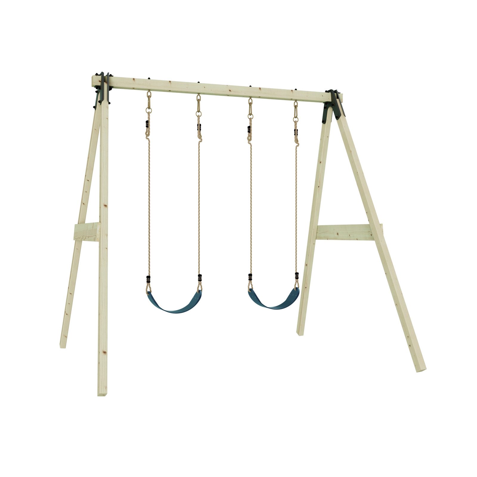 OutdoorToys Schaukelkombination Schaukel Tulpe, aus Holz in Marineblau