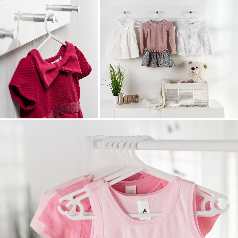 LaLoona Kleiderbügel Weiß, Babykleiderbügel 22 & für Kinderkleiderbügel Babys Stück Kinder
