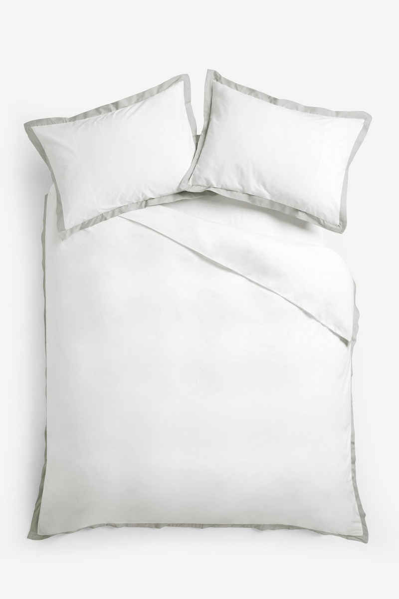 Bett-Set, Set mit Bettbezug und Kissenbezug mit hohem, Next, Bezug: Baumwolle, Polyester (recycelt)