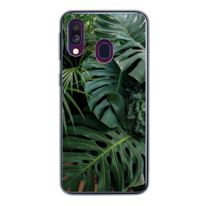 MuchoWow Handyhülle Pflanzen - Dschungel - Blätter - Tropisch Handyhülle Samsung Galaxy A40 Smartphone-Bumper Print Handy