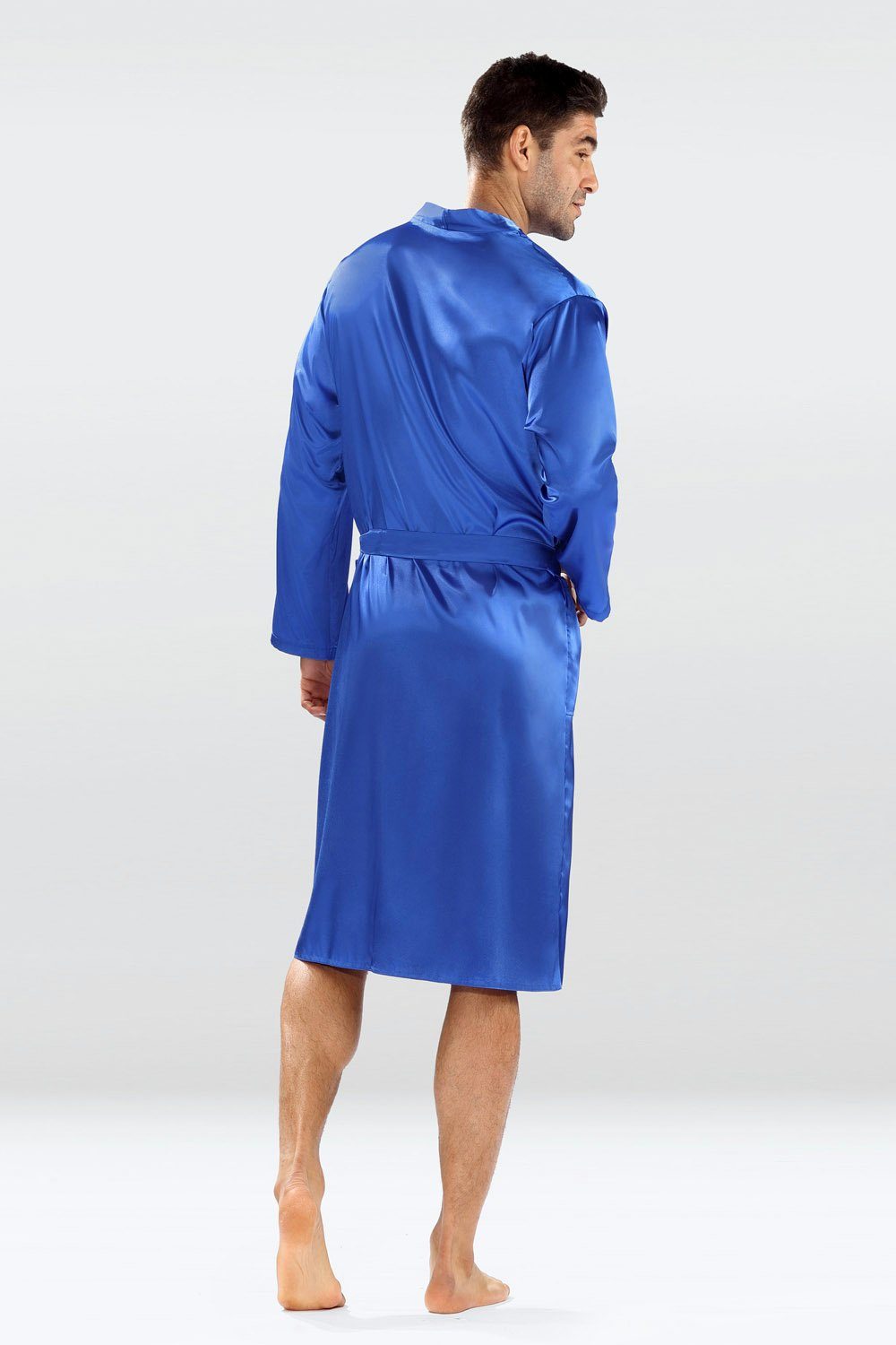 DKaren Morgenmantel Herren Satin Morgenmantel Bademantel günstig online kaufen