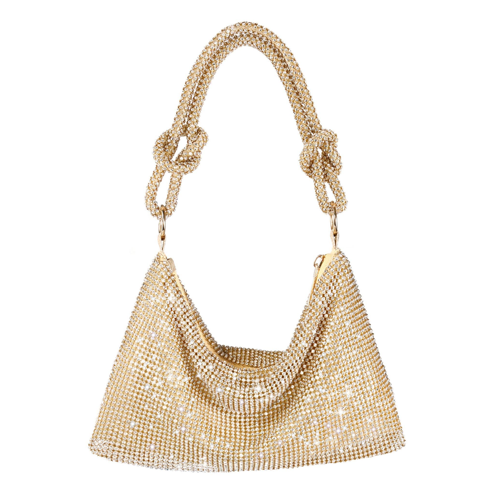 Zaewry Abendtasche Glitzernde Strass-Abendtasche, Clutch für Damen, elegante, kleine Handtasche für besondere Anlässe