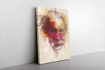 Sinus Art Leinwandbild Albert Einstein Porträt Abstrakt Kunst Wissenschaftler Genie Nobelpreisträger 60x90cm Leinwandbild