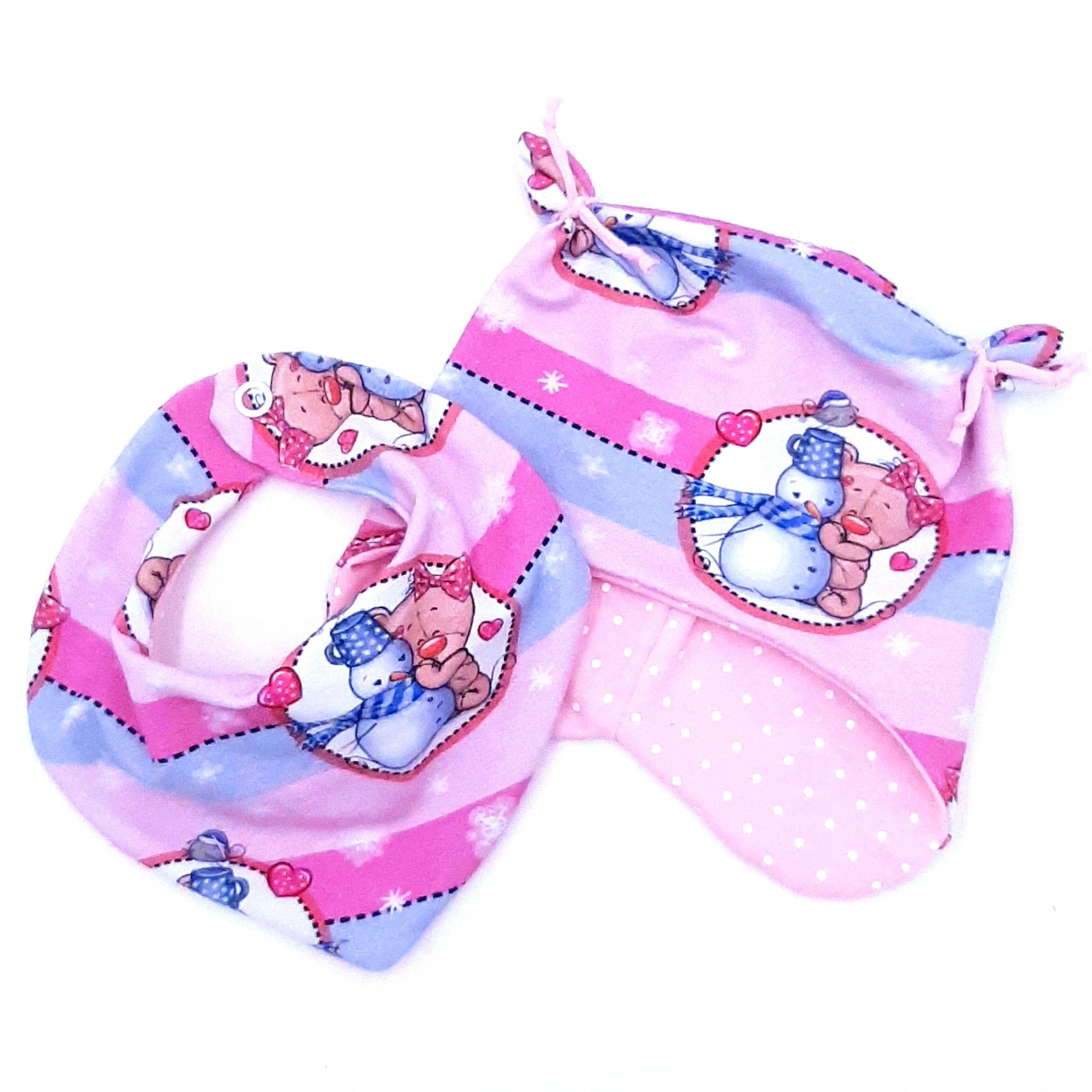 Mütze & Schal SCHNEEMANN ROSA Mütze + Tuch