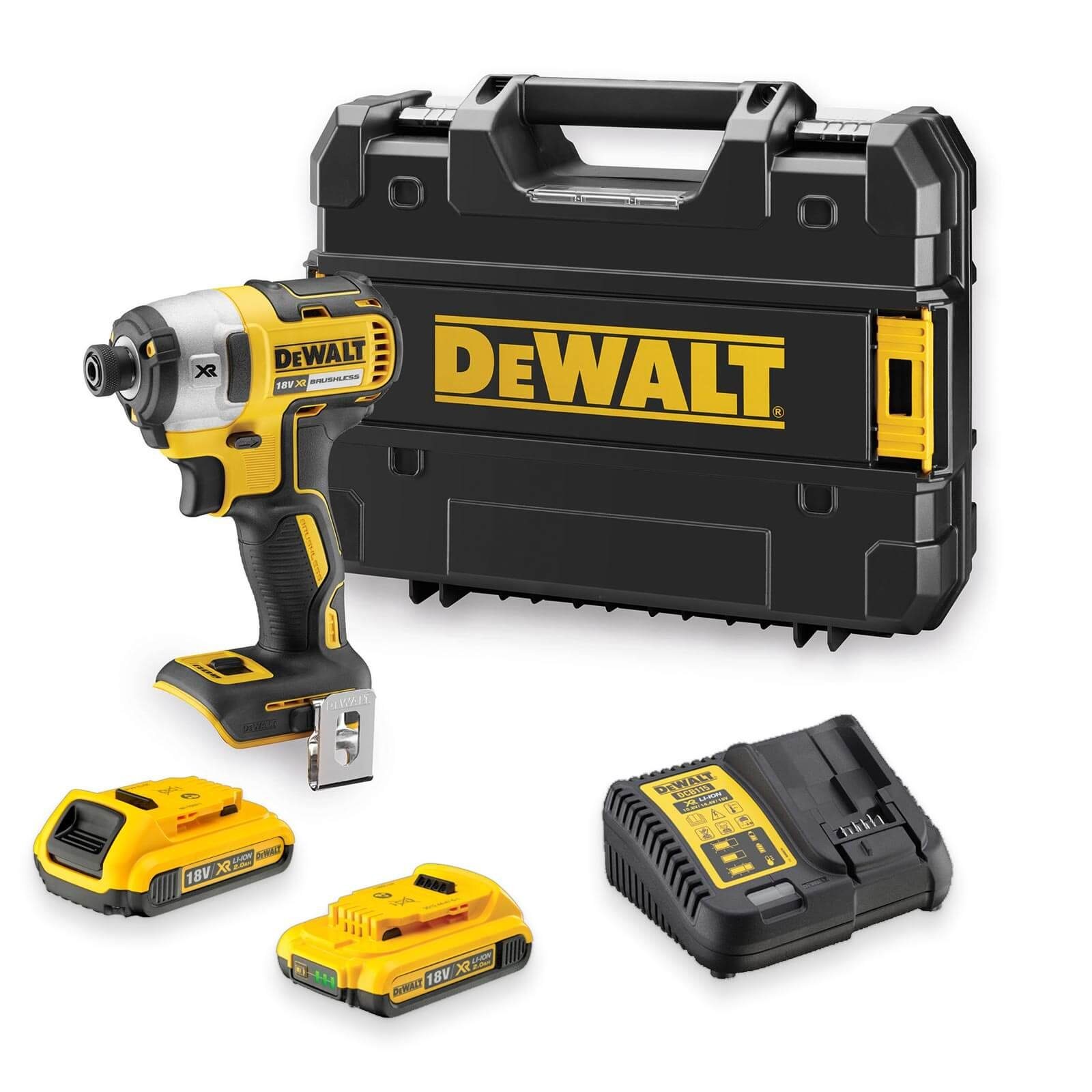 DeWalt Schlagschrauber DeWALT Akku-Schlagschrauber DCF887D2-QW 18 V / 2,0 Ah XR Li-Ion - Set, 1 Nm, (Set)