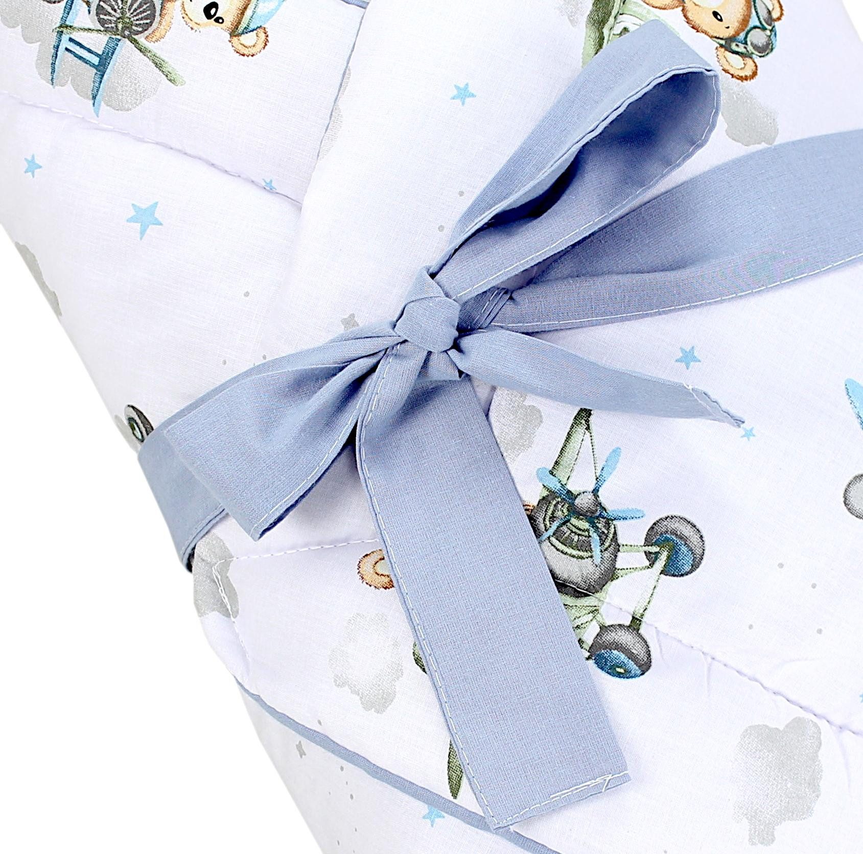 Einschlagdecke TupTam Unisex Baby Einschlagdecke mit Schleife, TupTam – Bild 4 von 5