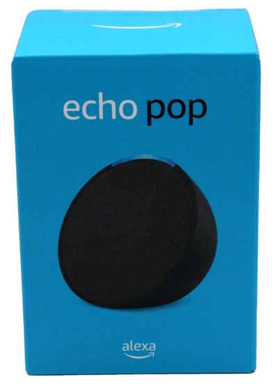 Amazon Echo Pop 2023 Kompakter & Smarter WLAN Bluetooth Колонки Alexa Smart Speaker (WLAN (WiFi), Bluetooth, 15 W, voller Klang, mit Sprachsteuerung, Energiesparmodus)