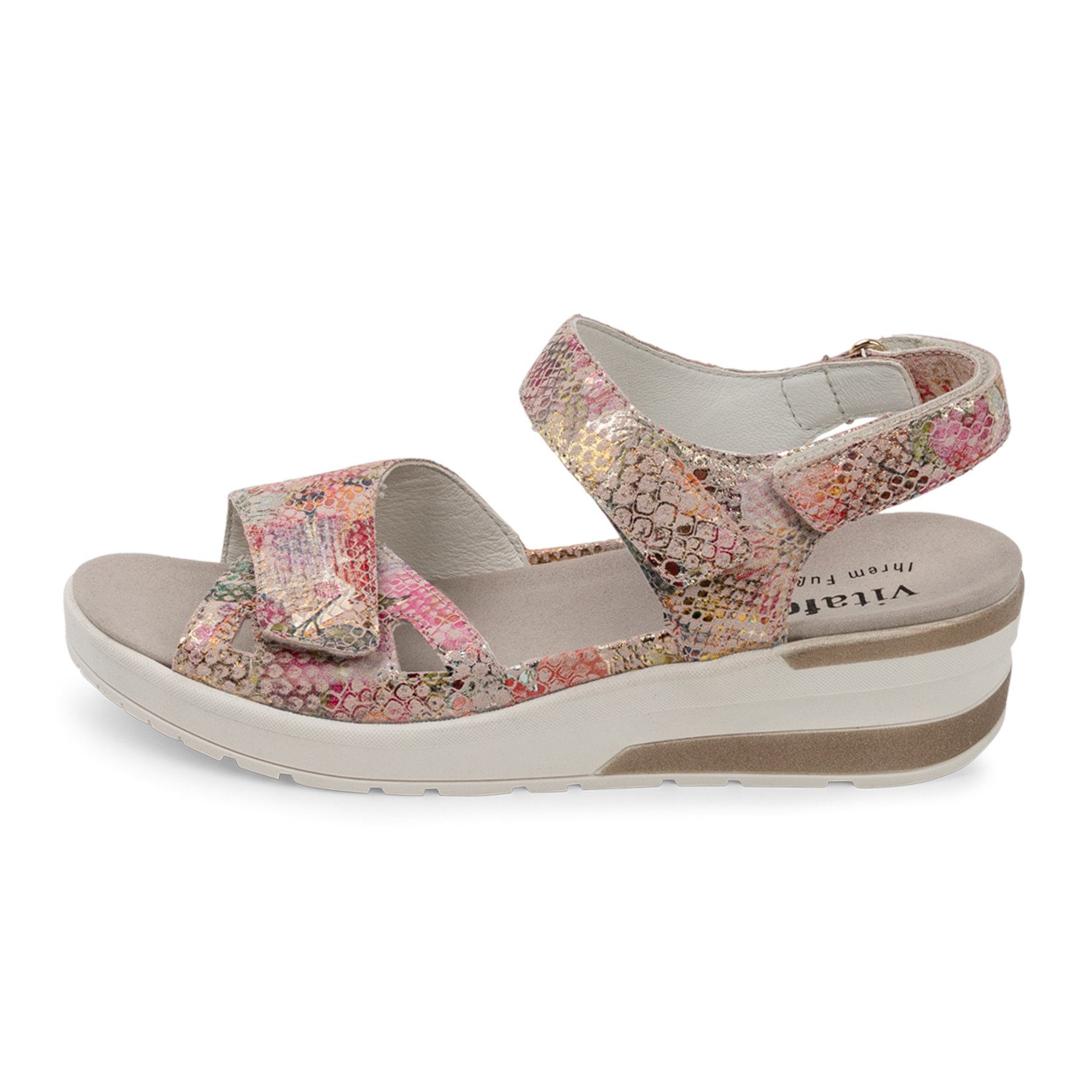 vitaform Damenschuhe Sandalette Sandalette Nappaleder rosa/floral