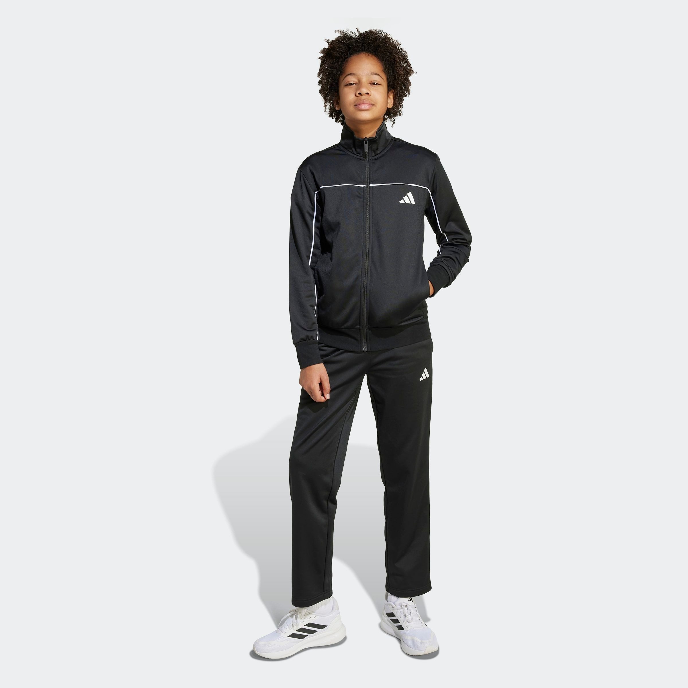 adidas Sportswear Trainingsanzug J CP TR TS (2-tlg), für Kinder und Teens, zweiteiliges Set, mit Stehkragen
