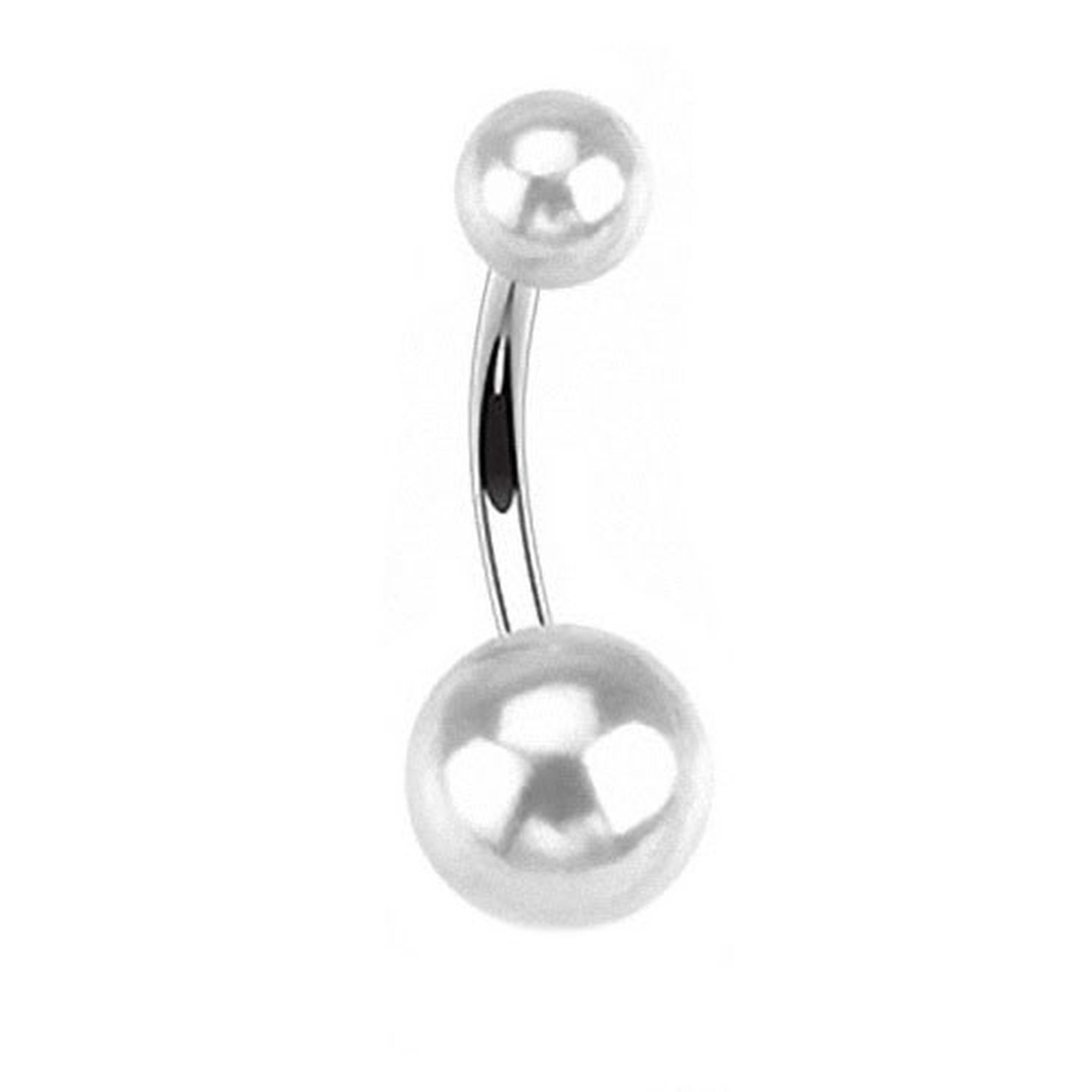 Taffstyle Bauchnabelpiercing Piercing Chirurgenstahl Perlmutt, Bauchnabelpiercing Bauchnabel Banane Stecker Anhänger mit Perle Kugel