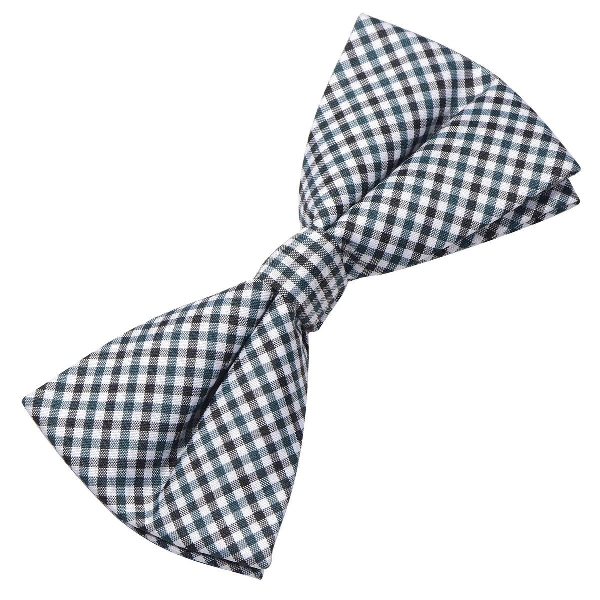 DonDon Fliege edle Schleife mit Karos vorgebunden (Packung, 1-St) bereits gebunden, verstellbar, kariert