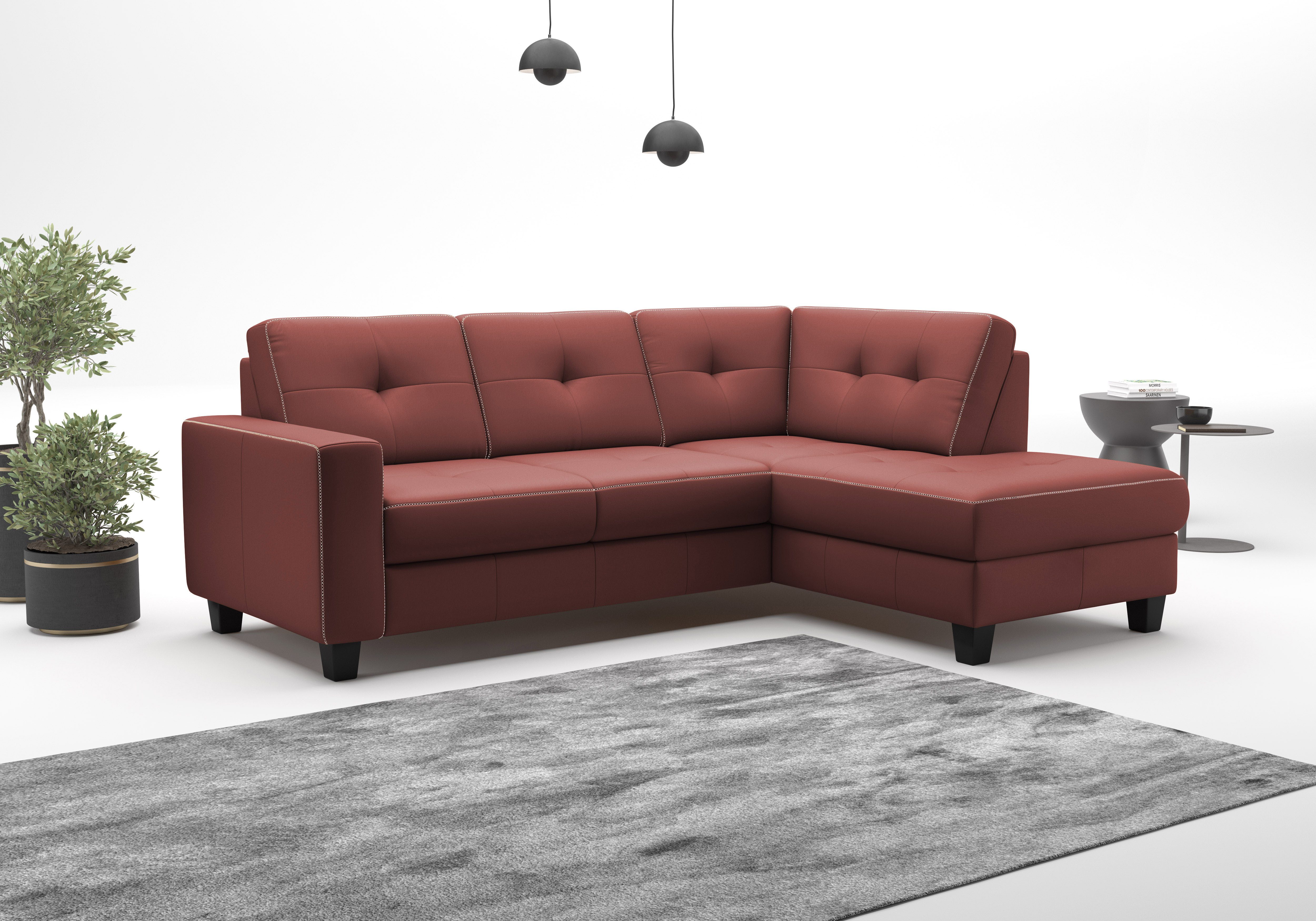 OTTO home Ecksofa Varese, wahlweise mit Schlaffunktion und Bettkasten