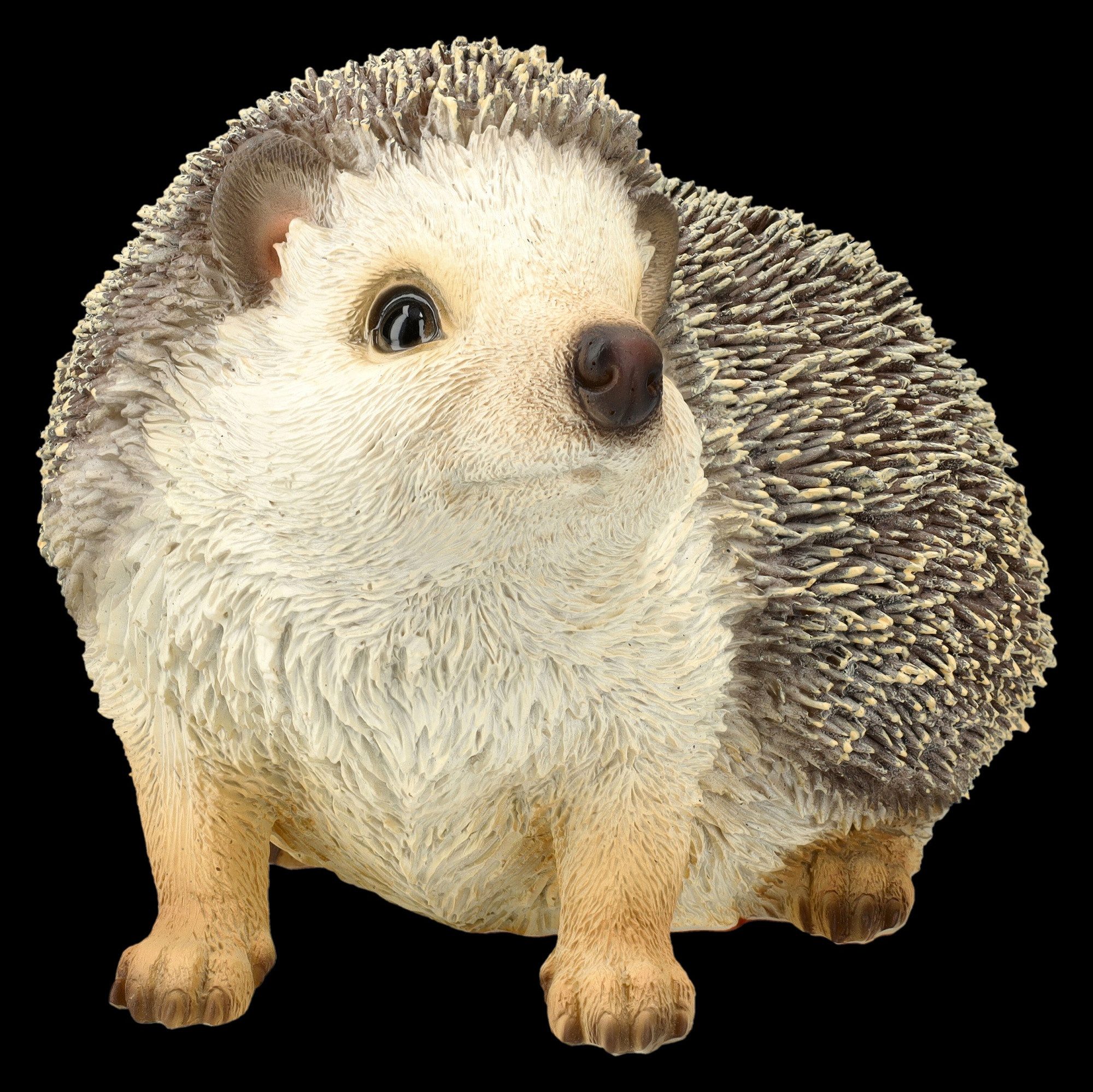 Figuren Shop GmbH Tierfigur Gartenfigur - Igel schaut neugierig - Tierfigur HotAnt Dekofigur Deko – Bild 3 von 5