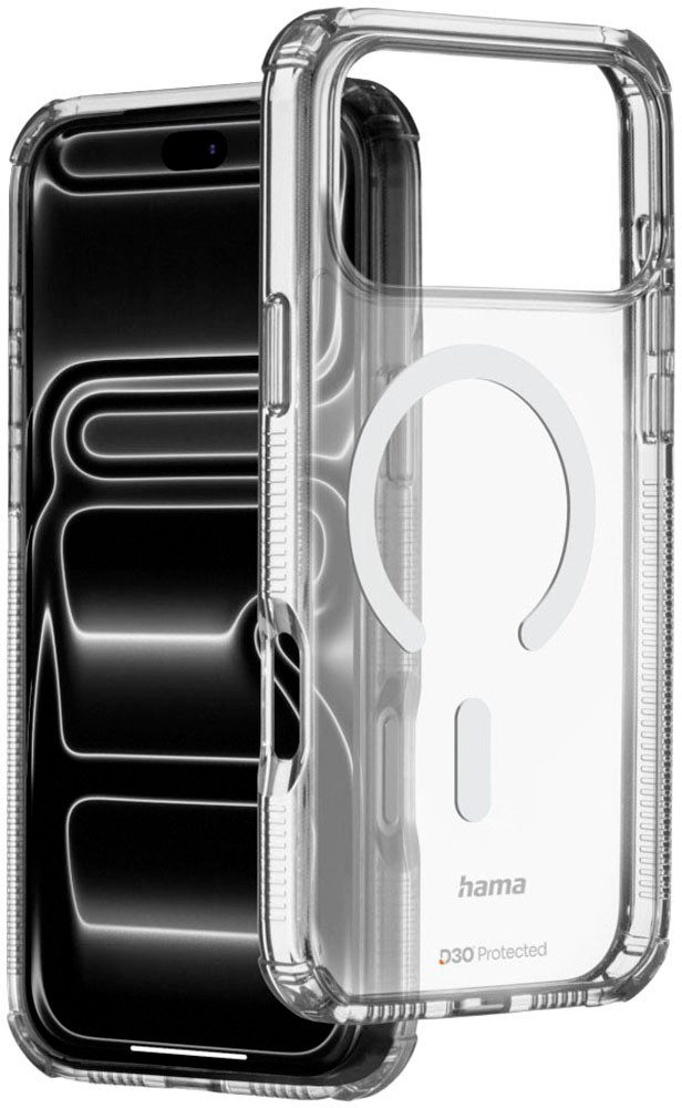 Hama Smartphone-Hülle Handyhülle für iPhone 17 Pro Max/18 Pro Max (für MagSafe, stoßfest), D3O-Technologie, Fallschutz bis 3,5 m, Kratzschutz, magnetisch
