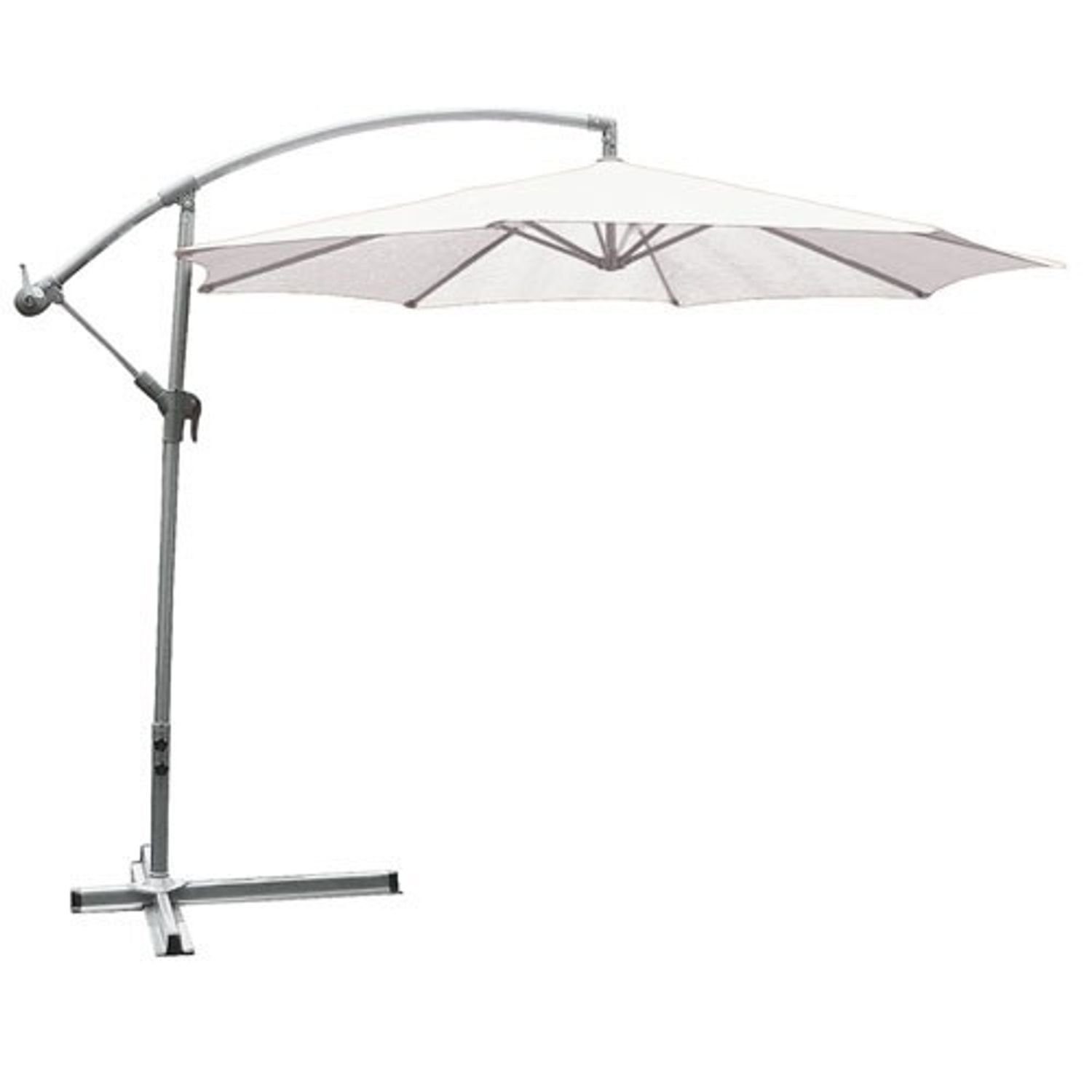 Sonnenschirm Deluxe-Ampelschirm weiss 3m Sonnenschirm Marktschirm Gartenschirm