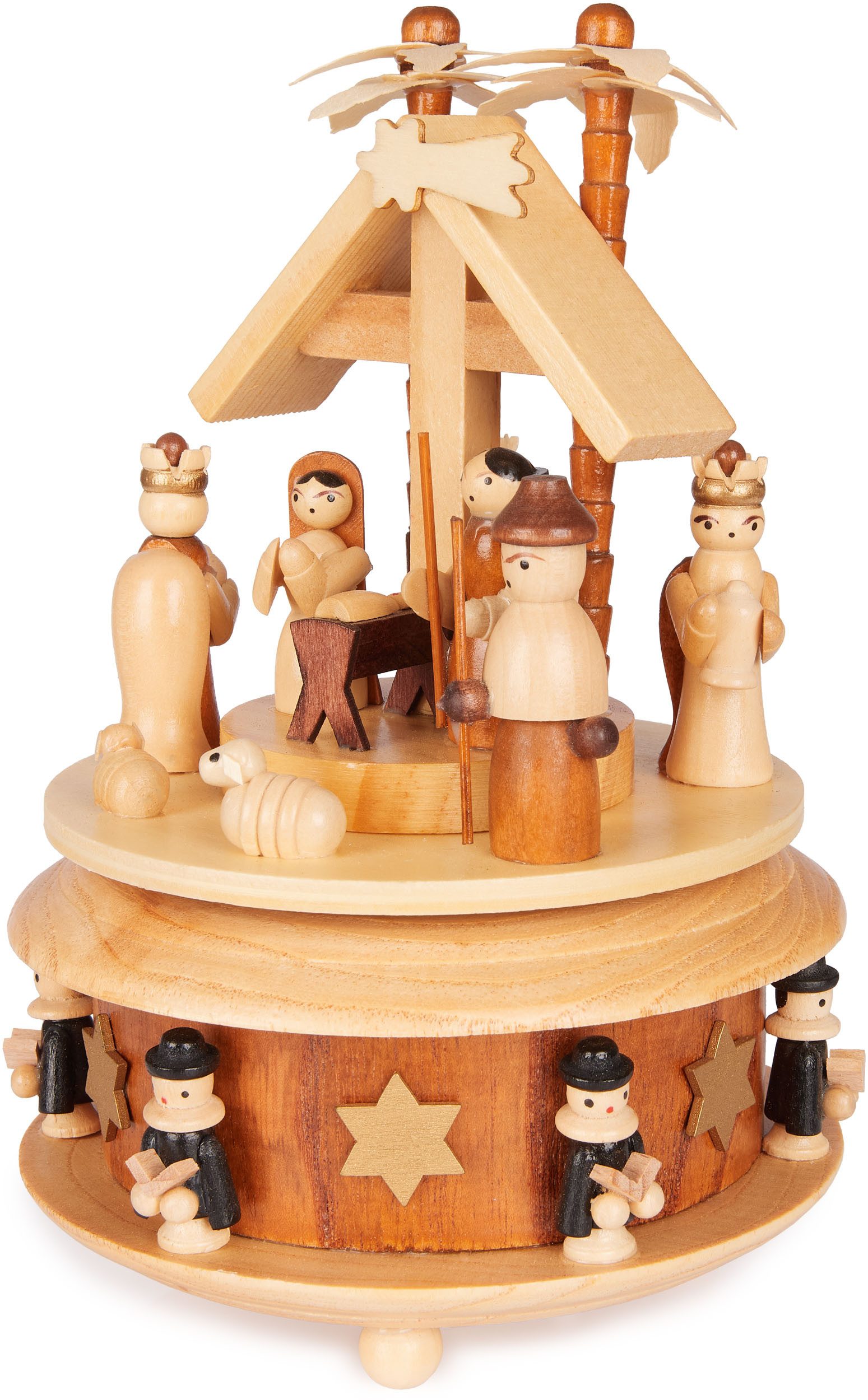 BRUBAKER Spieluhr Krippe mit Jesus, Maria und Josef - Melodie: Stille Nacht günstig online kaufen