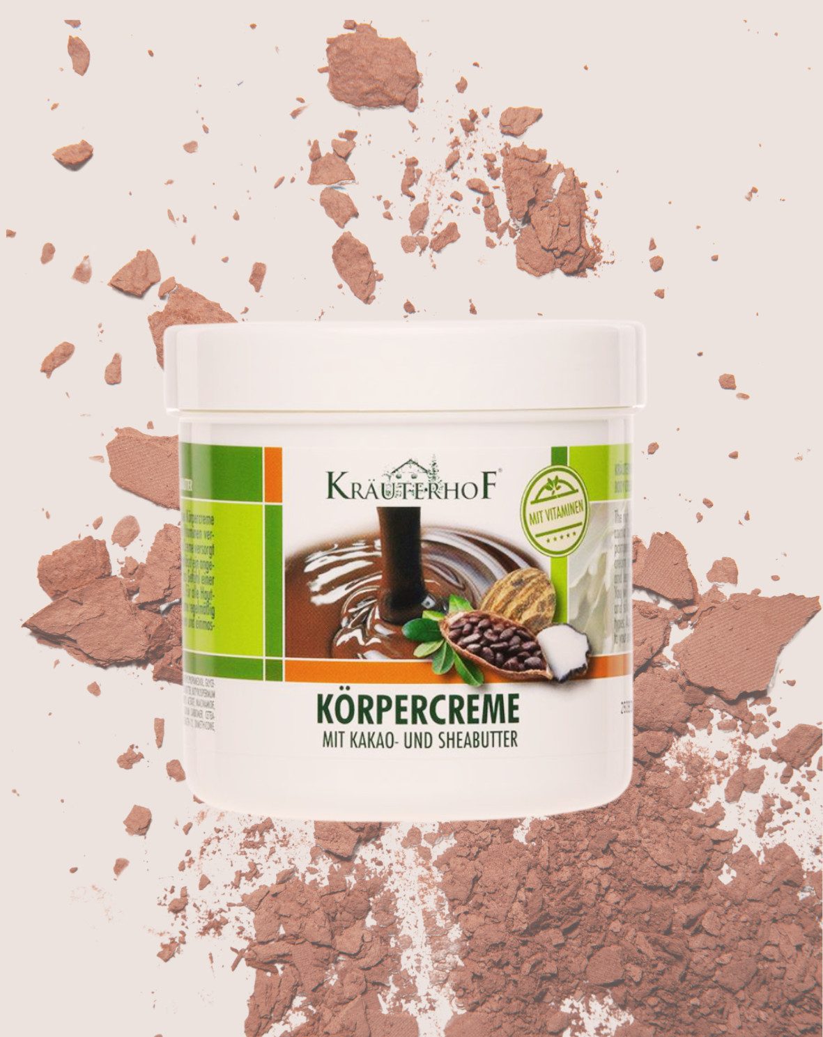 Kräuterhof Körpercreme KräuterhoF mit Kakao- und Sheabutter 250 ml Reichhaltige Pflege gegen Trockenheit, 1-tlg., Unterstützt die Regeneration, Zieht schnell ein