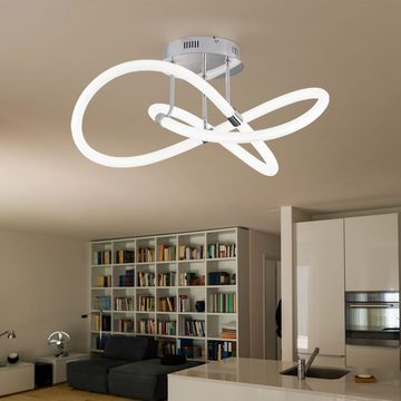 WOFI LED Deckenleuchte, LED-Leuchtmittel fest verbaut, Warmweiß, Deckenlampe Deckenleuchte Wohnzimmelampe dimmbar LED