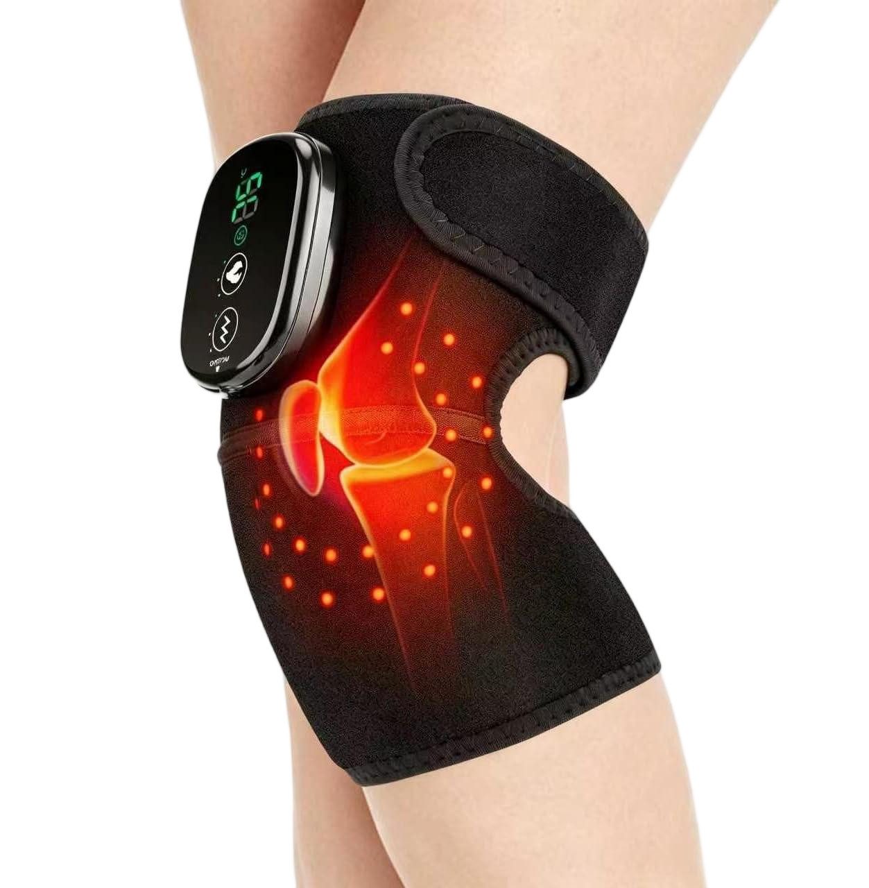 ibettertec Massagegerät 3 in 1 Elektrische Kniemassagegerät mit Wärmefunktion kabellos, Beinmassagegerät, Schultermassagegerät, für Knie, Schulter & Ellenbogen, 5000 mAh, Vibrationsmassage, Geschenk