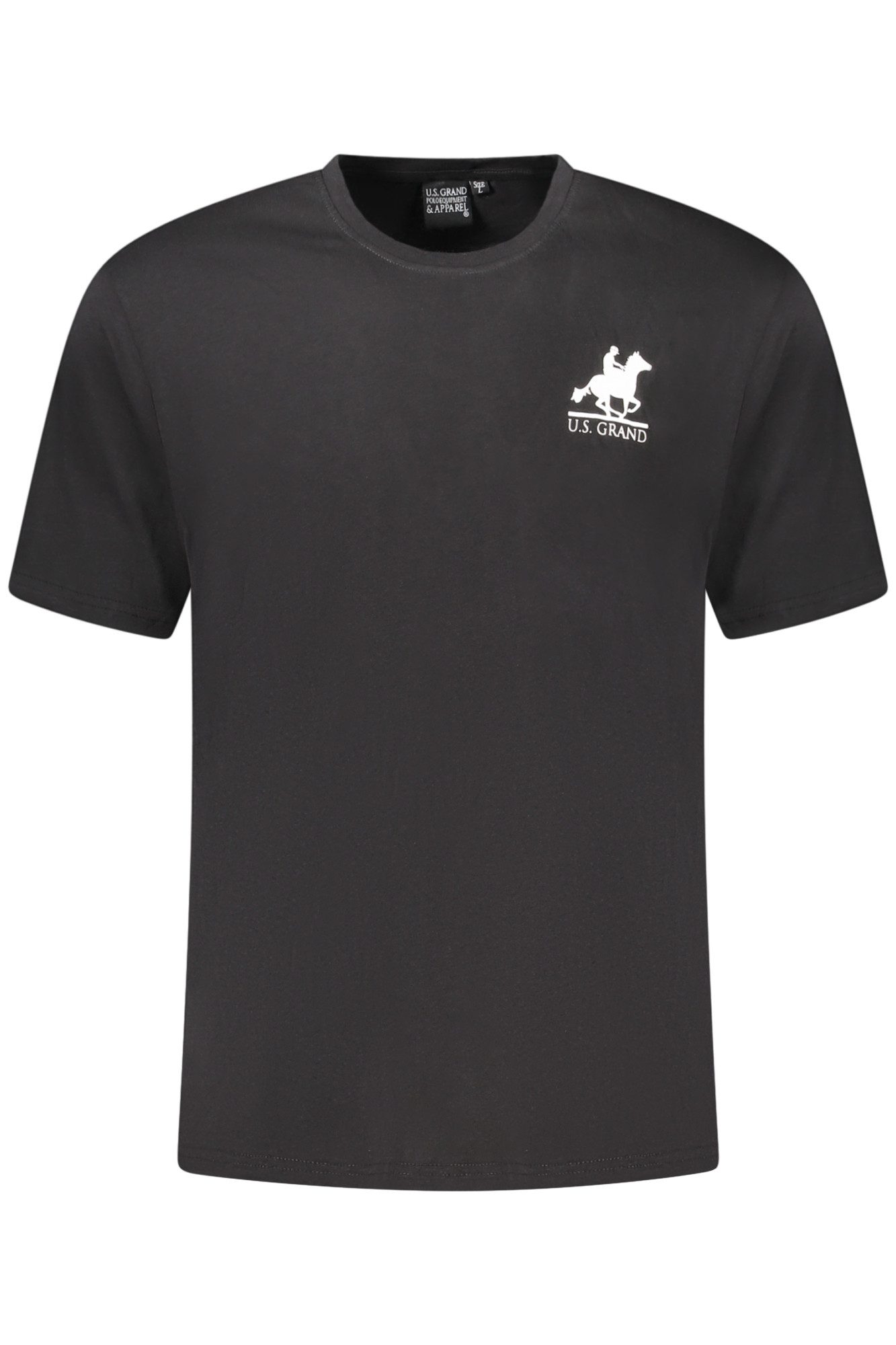 U.S. GRAND POLO T-Shirt Herren Kurzarm T-Shirt Schwarz mit Druck & Rundhals günstig online kaufen