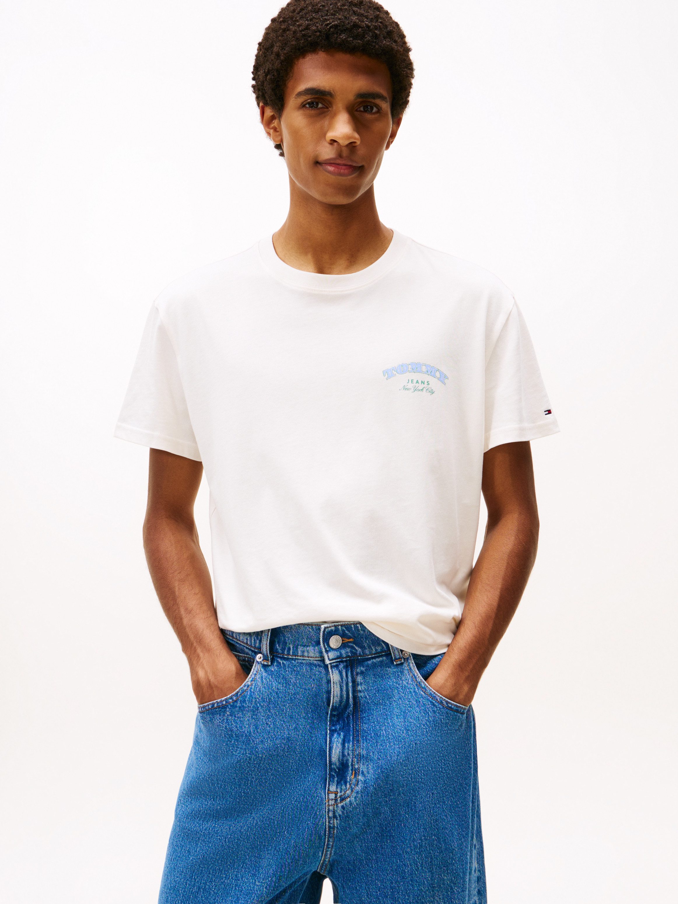 Tommy Jeans T-Shirt TJM REG DOLLAR STACK regular fit, Rundhals, mit Rückenprint