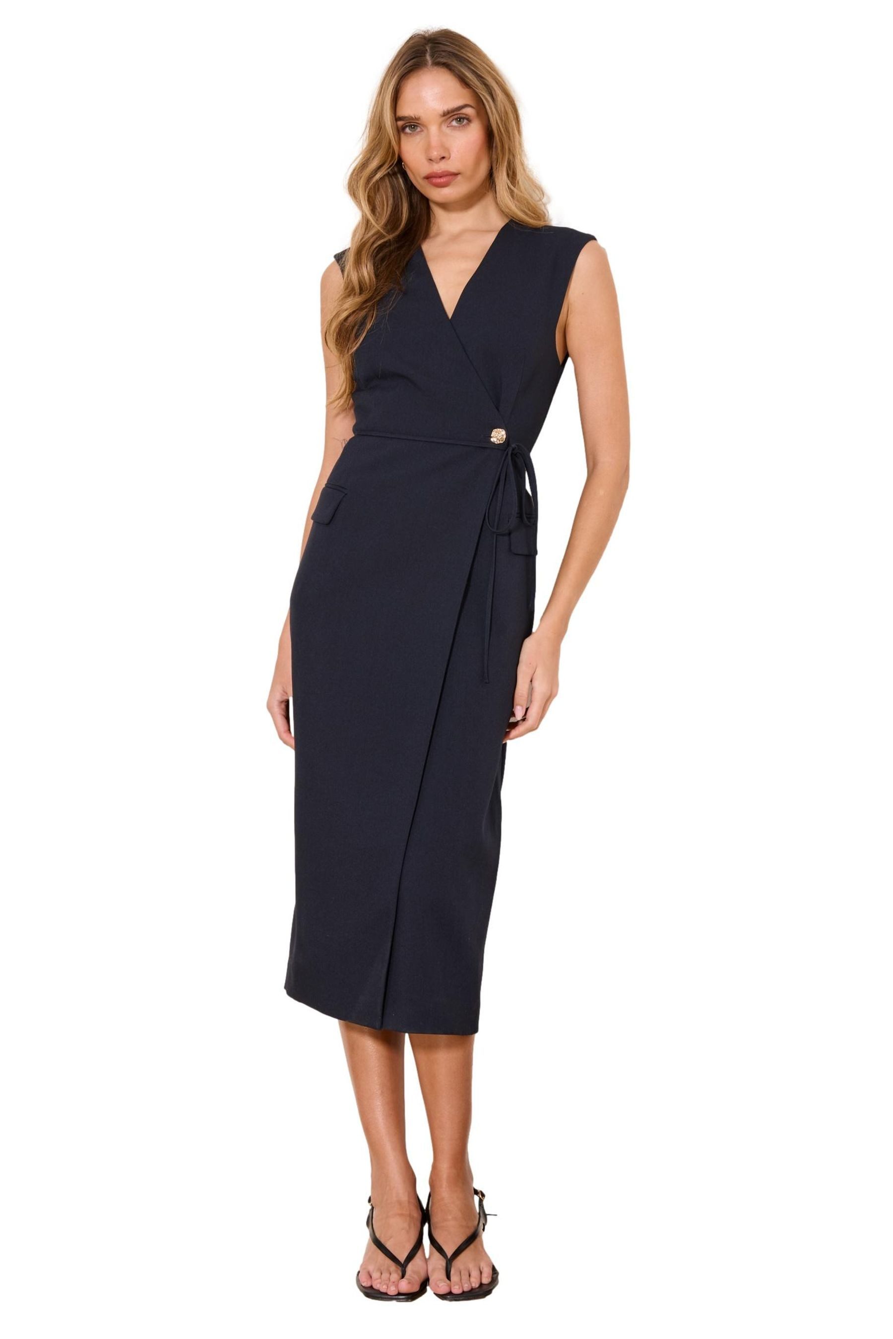 LIPSY Midikleid Lipsy Enges Midikleid in Wickeloptik (1-tlg)