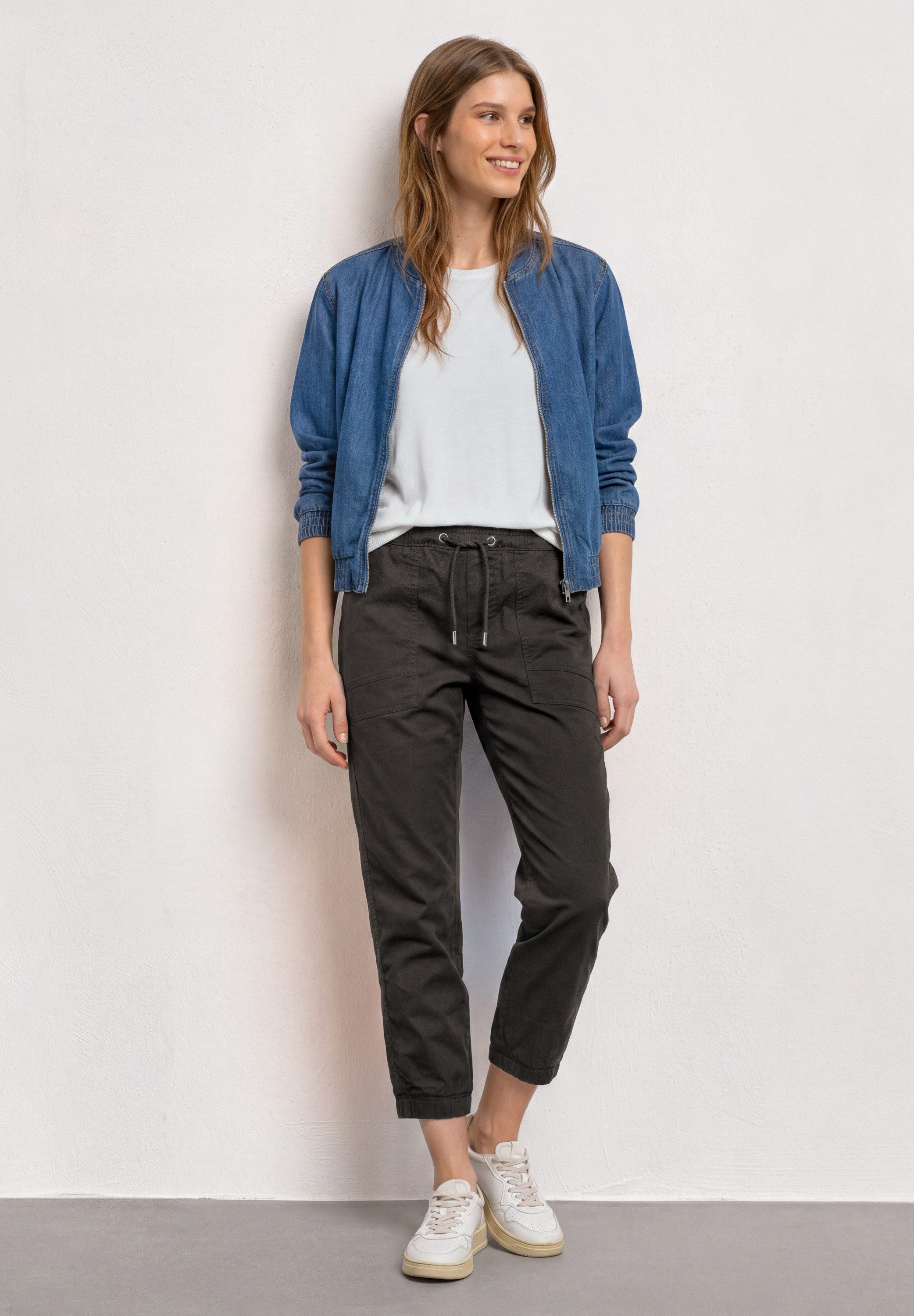 STREET ONE Jogger Pants aus Baumwolle mit Stretchanteil