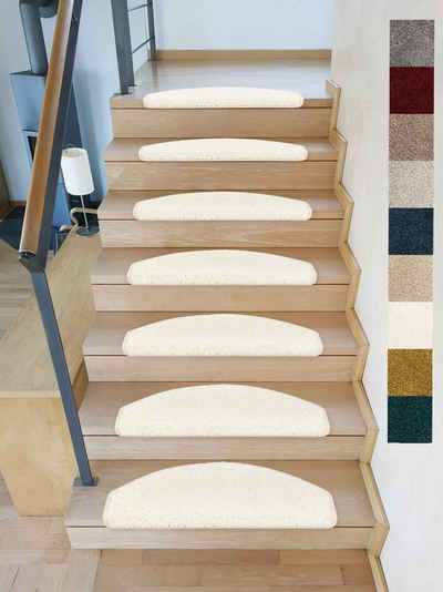 Stufenmatte Stufenmatten Emphoria Halbrund Einzeln und Sparset's, Metzker®, halbrund, Höhe: 15 mm, 15 Stück im Set - Creme