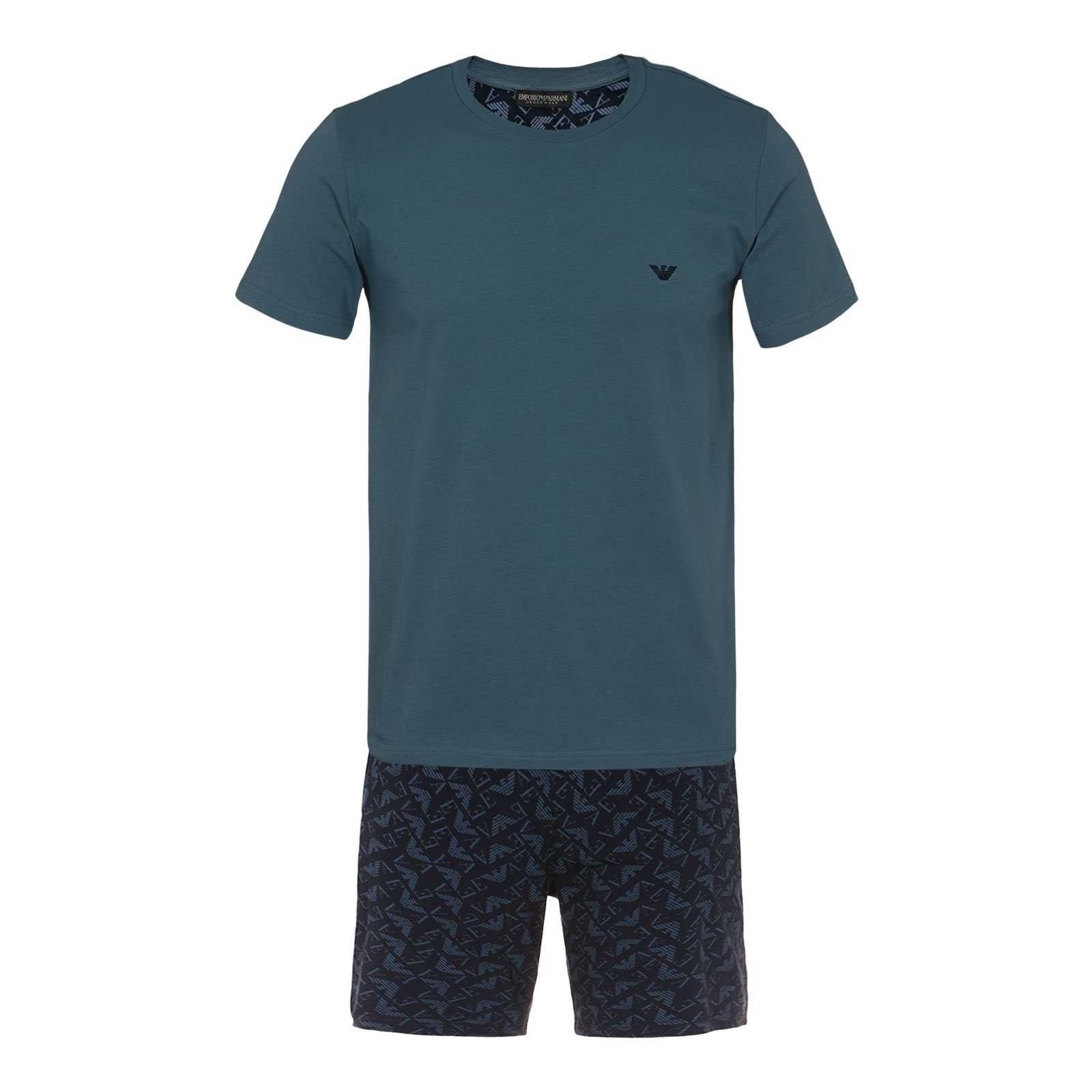 Emporio Armani Shorty Short Pyjama-Set (2 tlg) in Geschenkverpackung 17636 steel blue