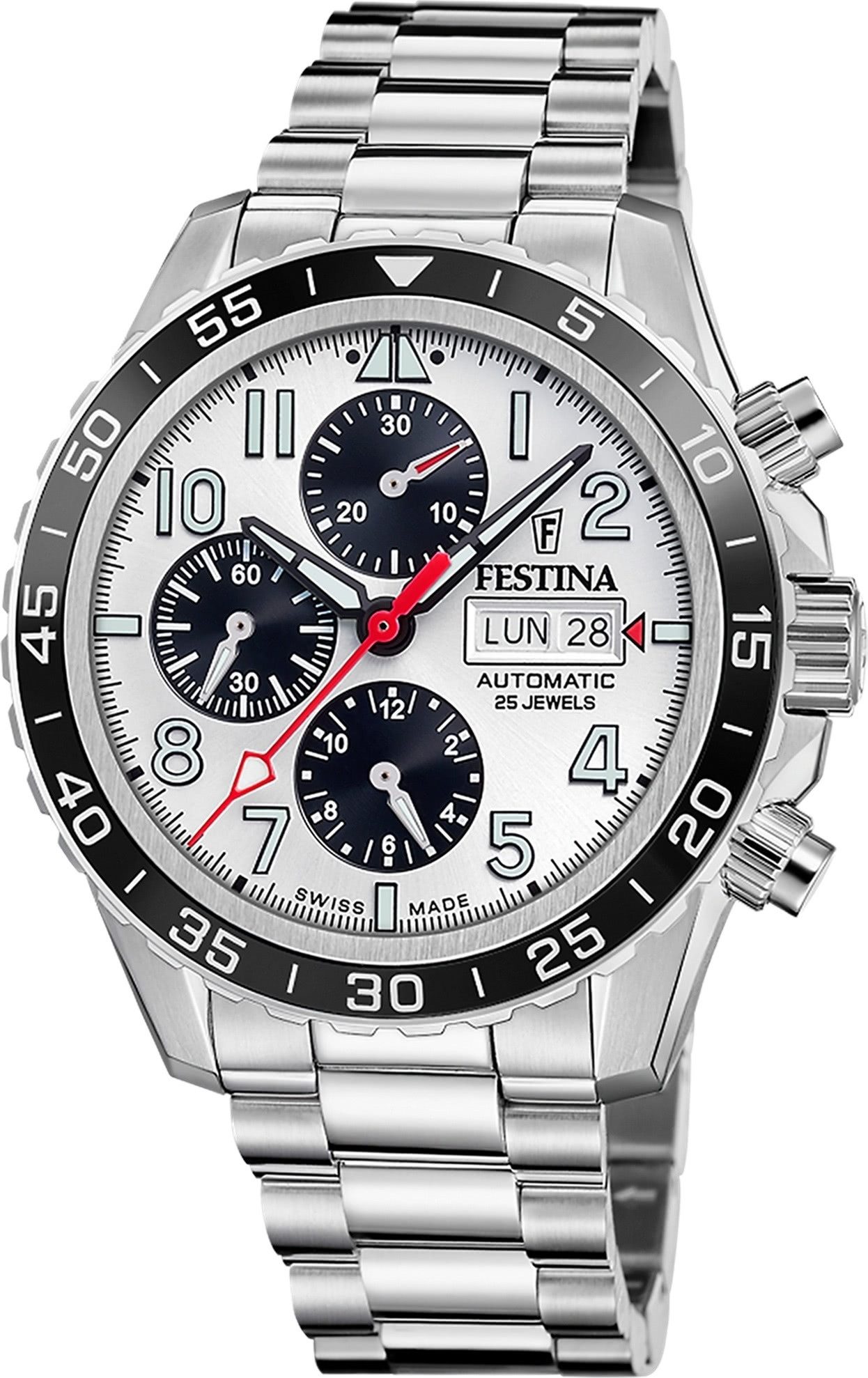 Multifunktionsuhr Festina Herrenuhr Swiss Made Armbanduhr