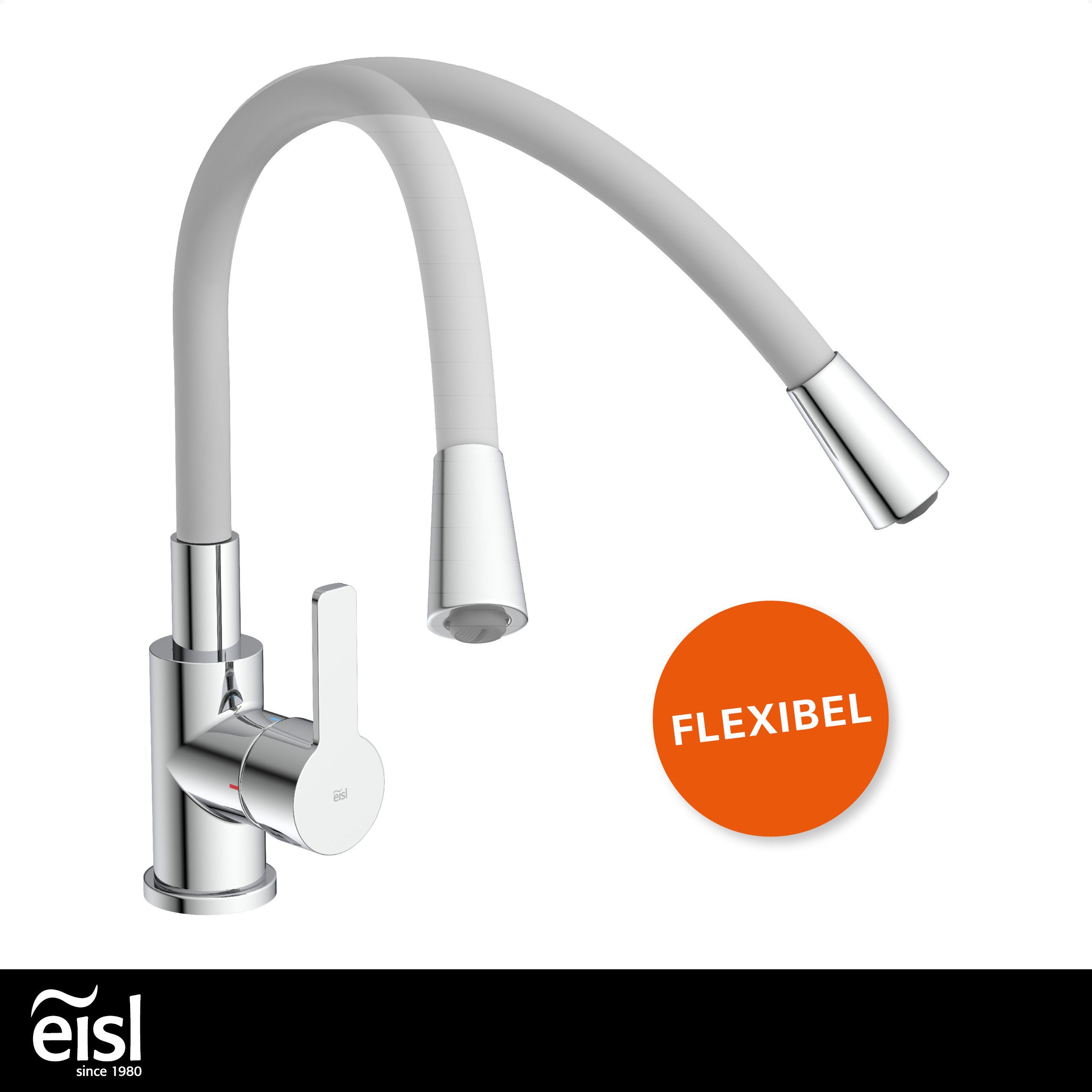 Eisl Spültischarmatur Flexo Küchenarmatur, flexibel, Soft-Touch, Eco-Click, Cold-Start, 360°