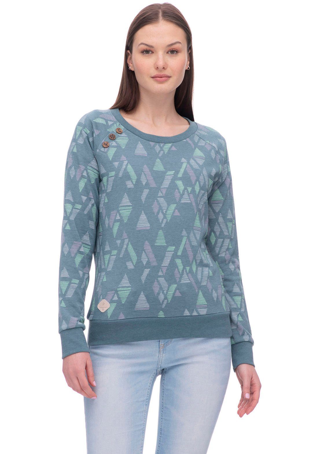 AQUA Sweater Print PRINT Ragwear DARRIA mit Allover