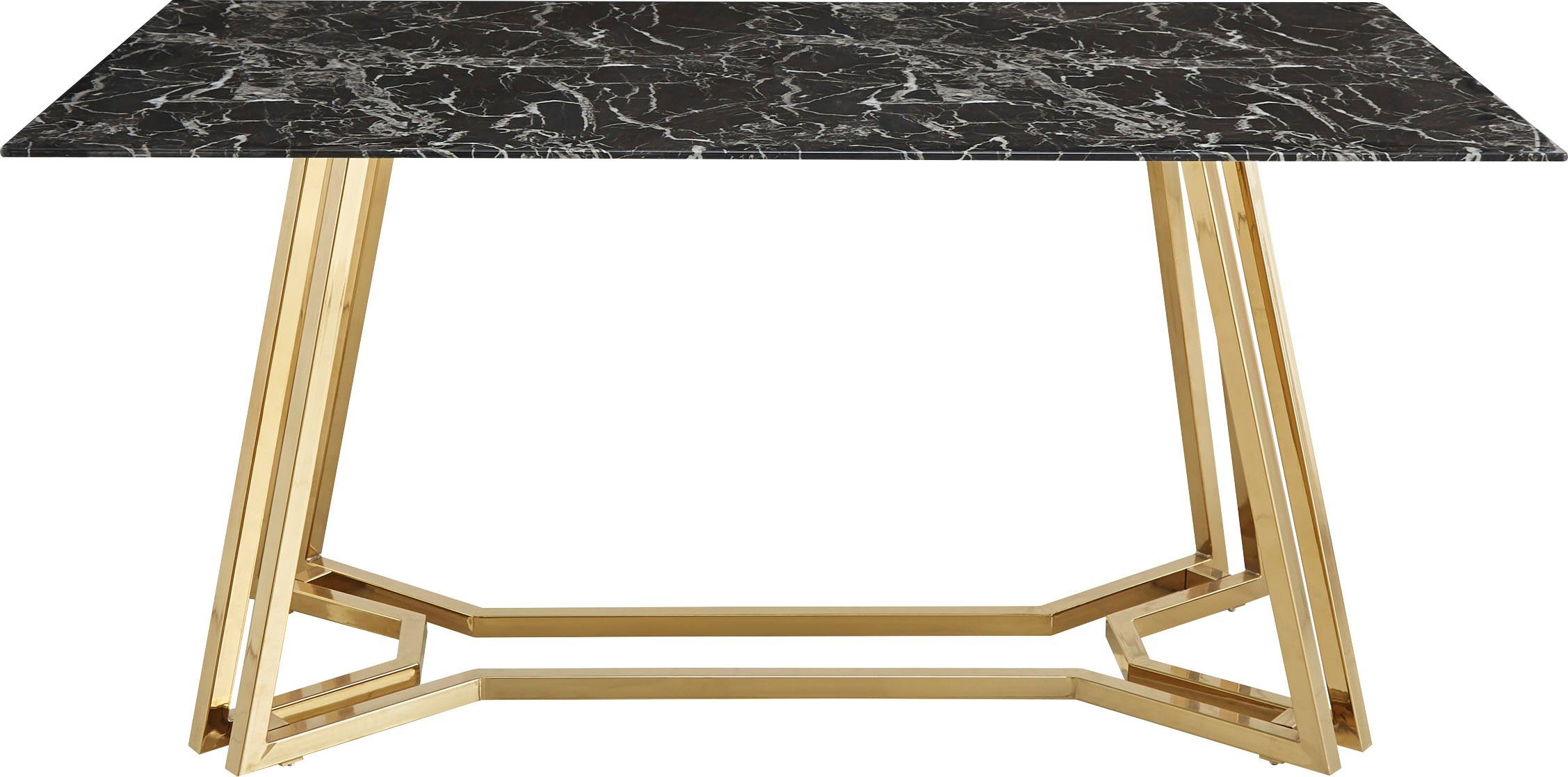 SalesFever Esstisch Design Tisch für gemütliche Abende, Eleganz trifft Design in Marmoroptik
