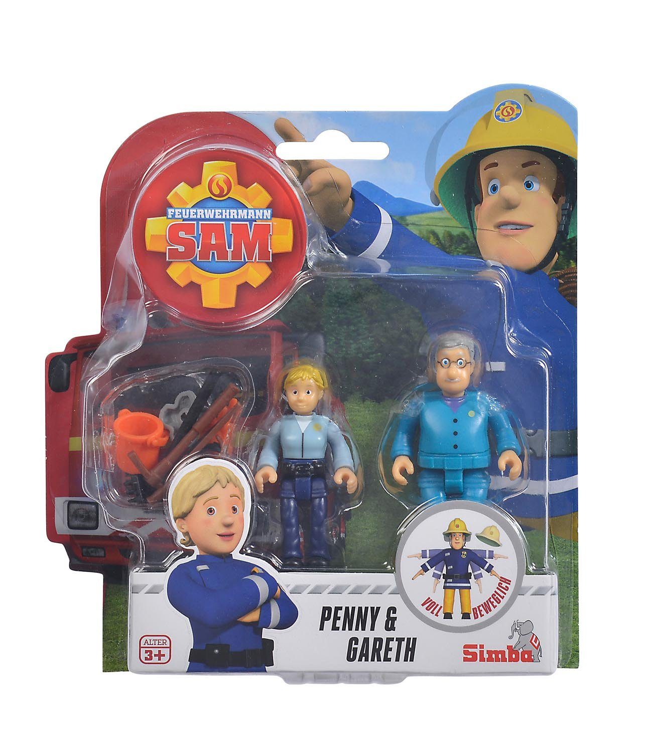 SIMBA Spielfigur Simba 109251026 - Feuerwehrmann Sam - Figuren Doppelpack II, 4-sort.