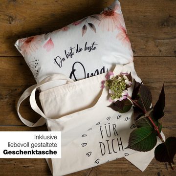 ILP Dekokissen Kissen für Oma mit Spruch, Oma Geschenk Weihnachten mit Geschenktasche