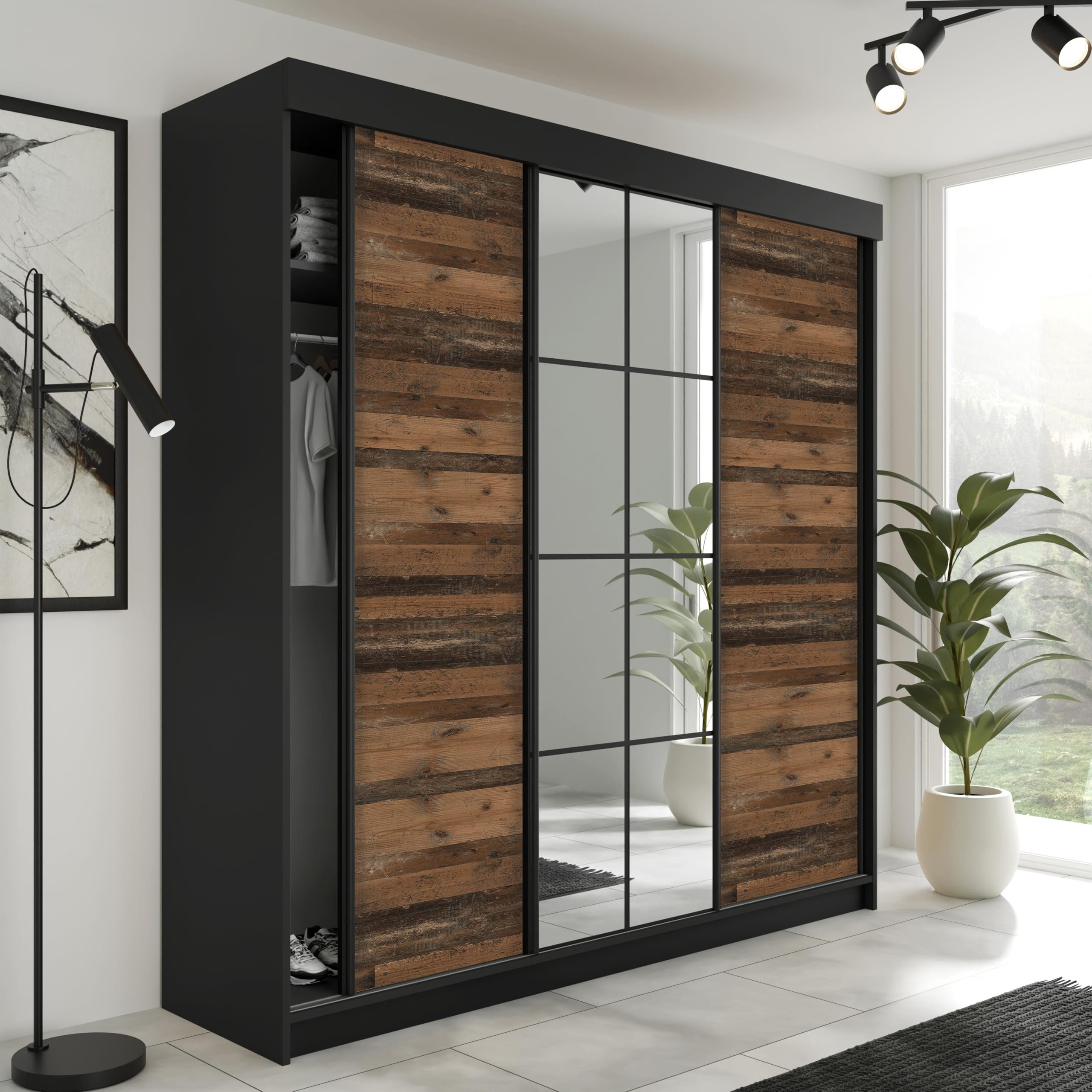 KIER FURNITURE Schiebetürenschrank LAMARO 250 x 205 x 59 cm - Schrank Schla günstig online kaufen