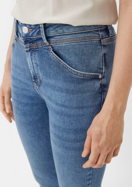 comma casual identity 5-Pocket-Jeans Superskinny-Jeans mit verkürztem Bein Garment Dye