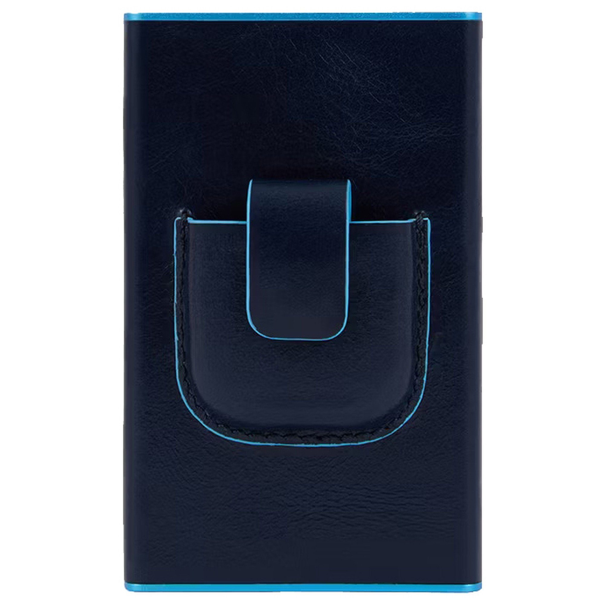 10 RFID Kreditkartenetui Geldbörse - cm blue (1-tlg) Square Blue 11cc Piquadro night