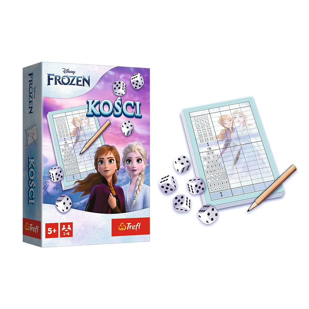 Trefl Spiel Würfelspiel Familienspiel Reisespiel, Würfelspiel, 5 Würfel, 1-4 Spieler, ab 5 Jahren, Reiseformat