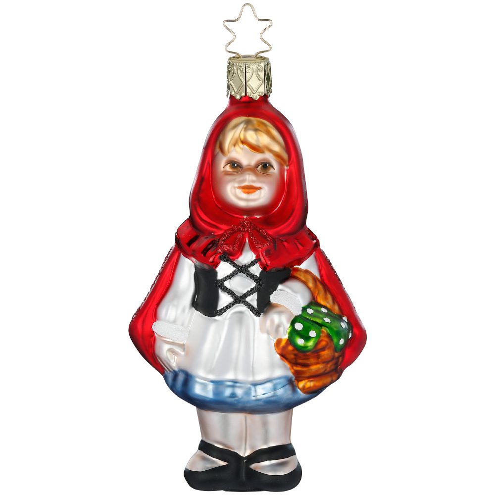 INGE-GLAS® Christbaumschmuck Rotkäppchen Märchenfiguren 11,5cm (1-tlg), mundgeblasen, handbemalt