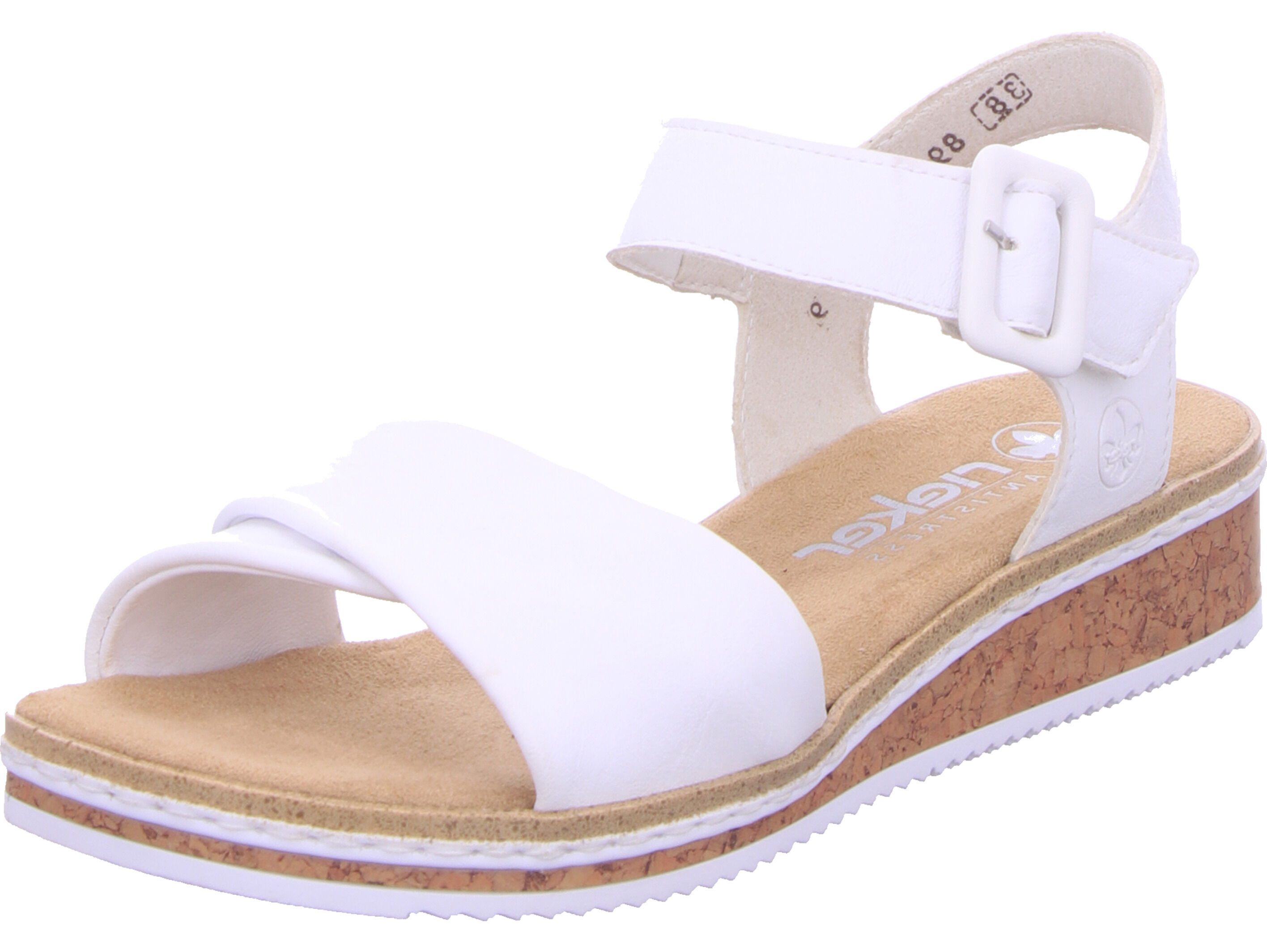 Rieker  Sandalen Sandaletten Weiß Klette V3691-80 80 günstig online kaufen