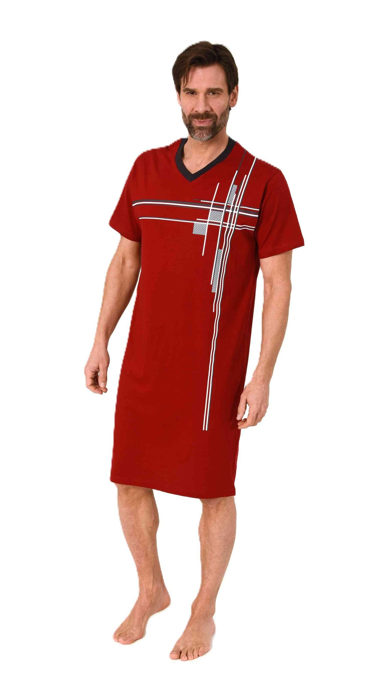 Normann Pyjama Normann Herren kurzarm Nachthemd günstig online kaufen